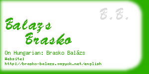 balazs brasko business card